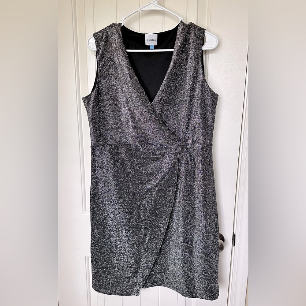 Dress silver metallic glitter